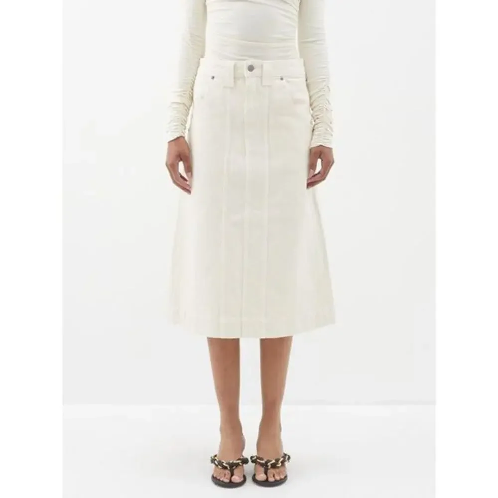 Khaite Caroline Midi‎ Skirt Size 26